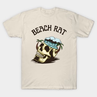 beach rat skull design T-Shirt